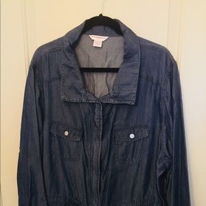 Allison Daley PLUS Blue Ultra Light Jean Zipper